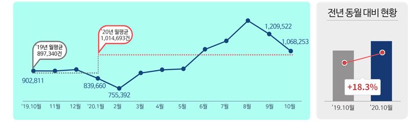2020년 10월 민원 발생량