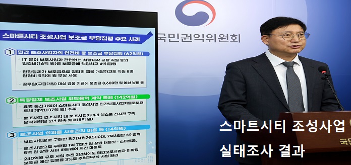 스마트시티 조성사업 실태조사 결과